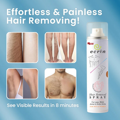 Ecrin Hair Removal Foaming Spray - Advance Formula with Refreshing Fragrance (200ml)